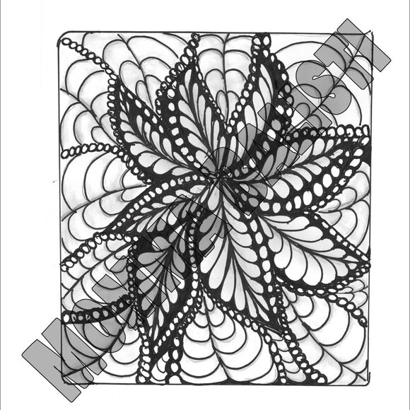 BW Flower Web Tumbler by Momma Balisti - 20oz Stainless Steel Tumbler - Picture 2 of 4